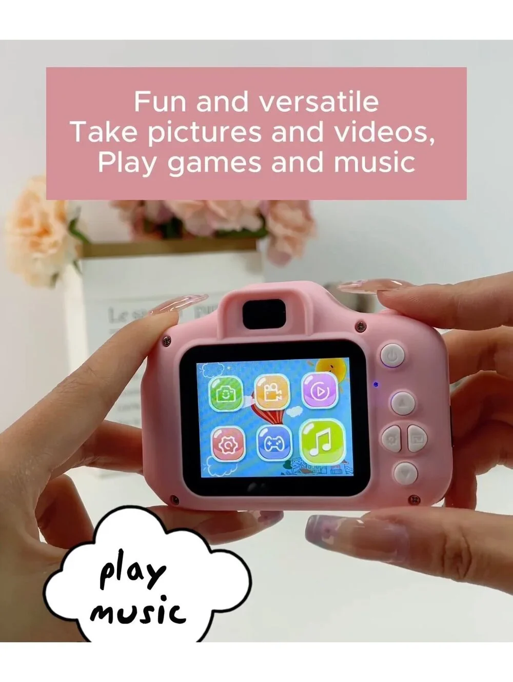 New - ABS portable Mini Canera - 2” Screen - Multi Use Camera - Pink
